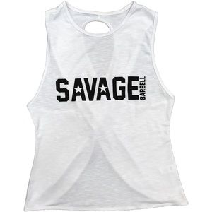 Savage barbell tank. Stormy white